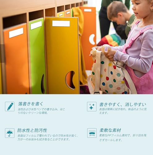 60-Pack Magnetic Nameplate Labels, 1.5mm Thick, Magnetic Whiteboard Sheets, Reusable, Ideal for Offices, Schools, and Schedule Management. White.