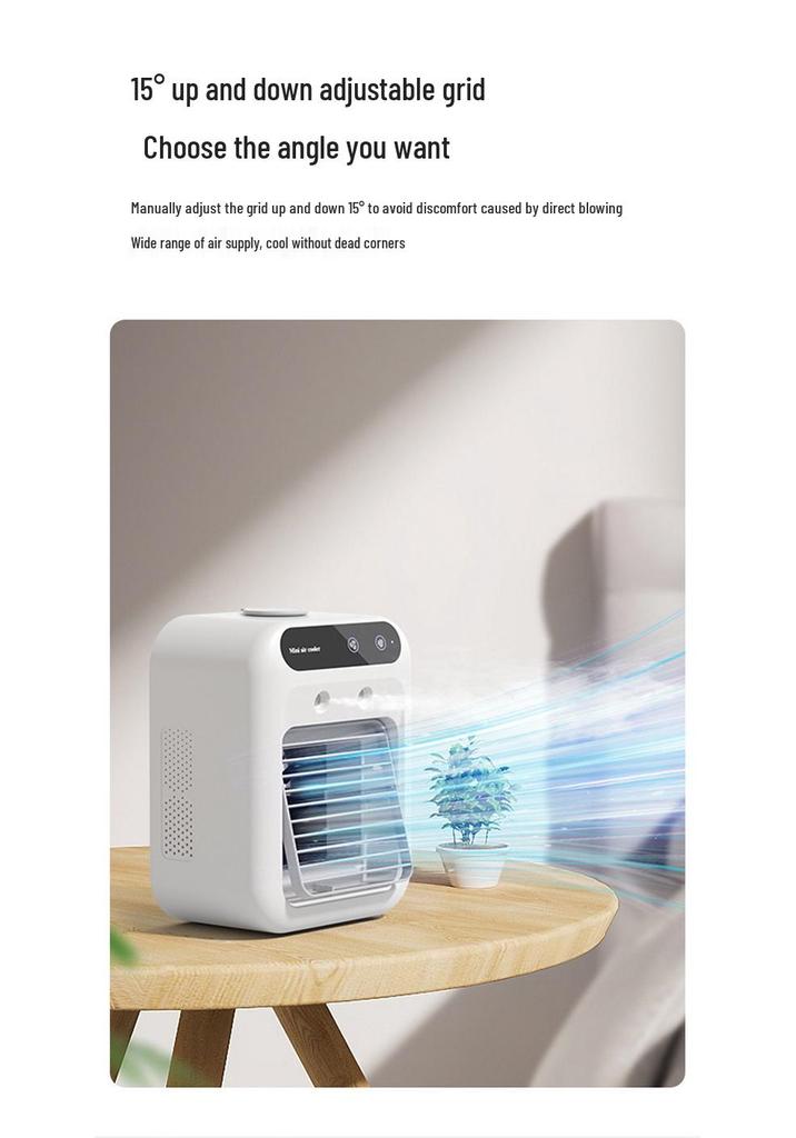 Portable Spray Humidifying Desktop Fan - Small Air Conditioner for Dorms and Homes