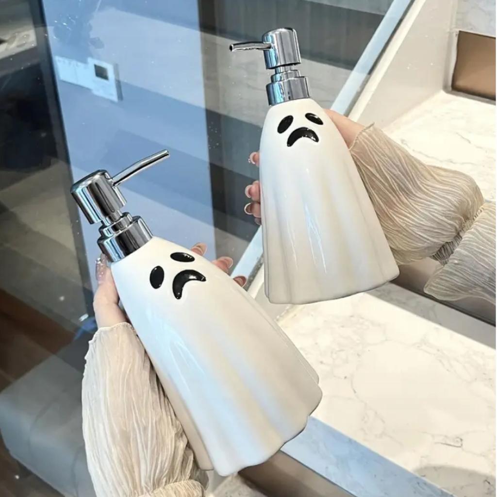 Halloween Ghost Soap Dispenser Ceramic Soap Dish Deko 400 Ml