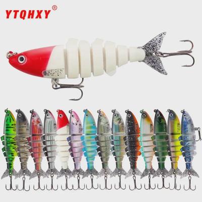 Nuova Esca Rigida Minnow a 7 Sezioni - 11 cm/25,5 g Esca Affondante per la Pesca
