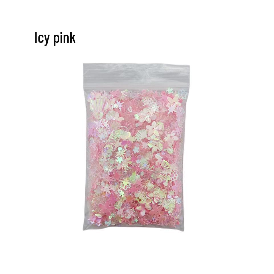 Multicolor Nail Art Glitter & Resin Makeup Decorations: Hearts, Stars, Snowflakes.