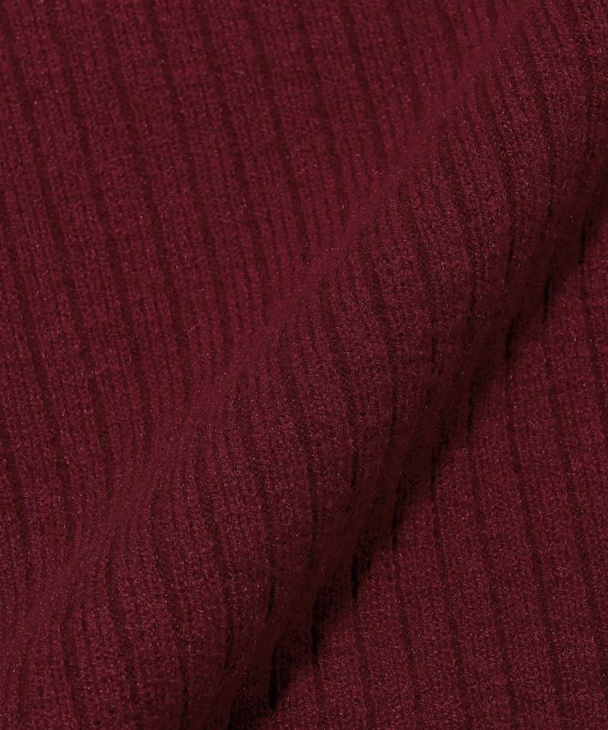 LEE Women Color Block Collar Knit Burgundy