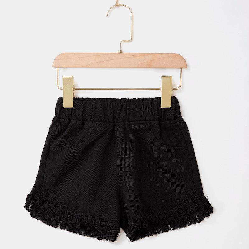 Sommer-Mode-Shorts für Mädchen Denim-Shorts mit bunten Fransen für große Jungen für 3 bis 12 Jahre Oberbekleidung Trendige Kinderhosen