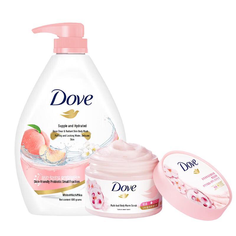 Dove Cherry Blossom Body Wash & Scrub Value Pack