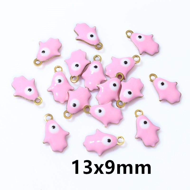 20pcs 8.5x6mm Enamel Evil Eyes Ball Charms Pendant Small DIY Jewelry Making Accessories Findings for Necklace Bracelet Earrings