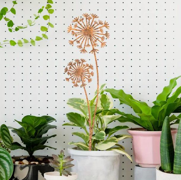 Dandelion Metal Wall Sculpture - Rustic Home Decor