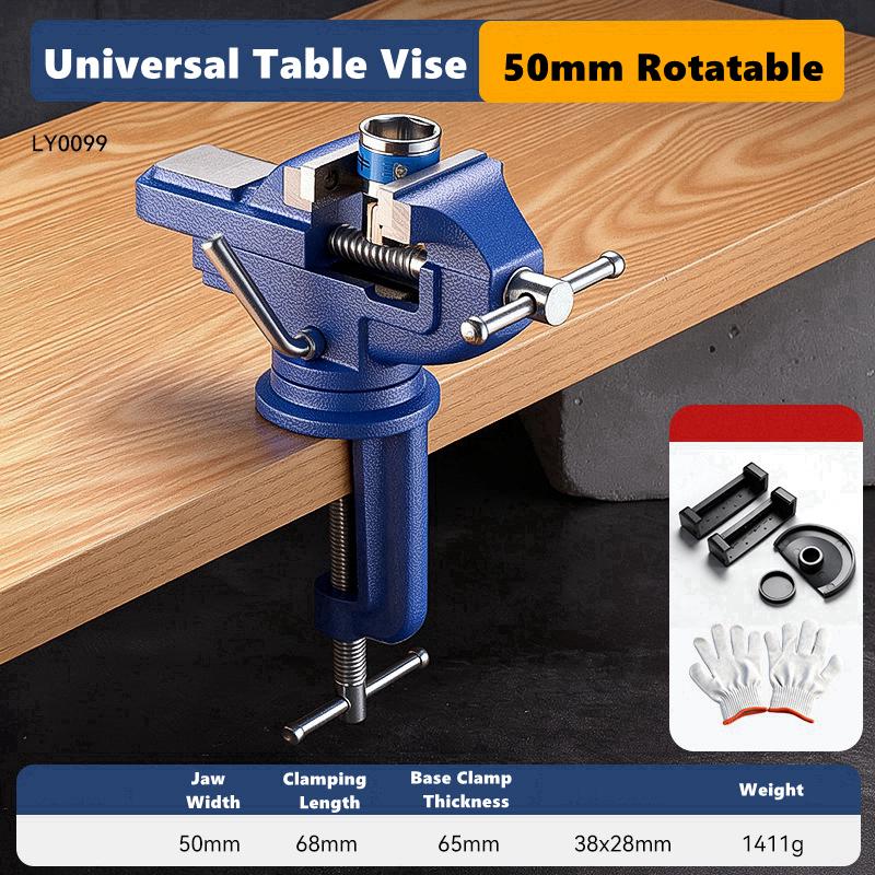 Professioneller Tischschraubstock, 360° drehbar, Werkstück-Klemmstock, Vielseitig einsetzbar, Robuste Konstruktion für Holzbearbeitung, Metallbearbeitung