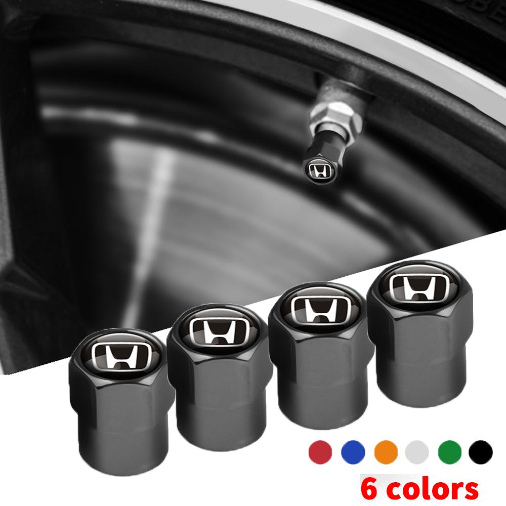 4pcs Metal Car Wheel Tire Valve Caps Stem Case Covers Accessories For Honda Civic 10th 11th Gen Hrv Jazz City Fit 7 Crv Odyssey