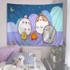 Kawaii MMolangs Colorful Tapestry Wall Hanging Hanging Tarot Hippie Wall Rugs Dorm Wall Art Decor