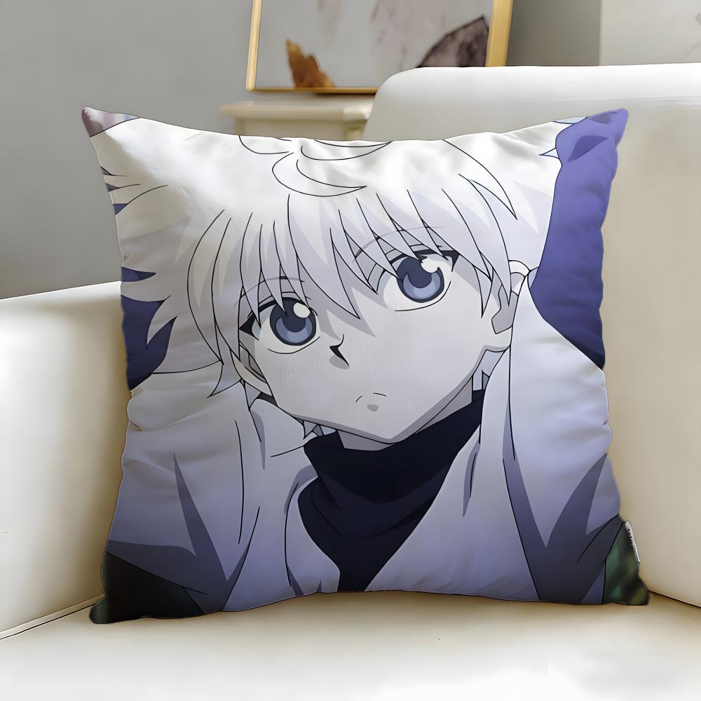 Klassische Anime HUNTER HUNTER Kissenhülle Weich & Leicht zu Waschen Kissenbezug – Vielseitig für Sofa, Bett, Reise und Büro