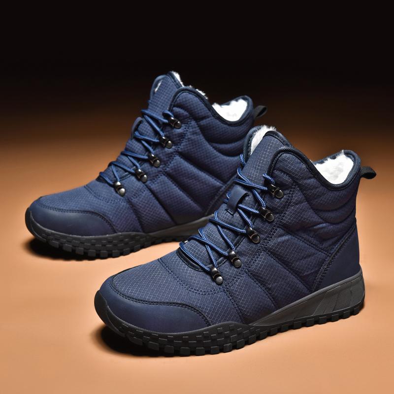 High-top snow boots winter warm piled thickened outdoor couple cotton shoes
