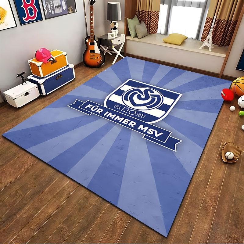 Blue MSV Logo Carpet Design suitable as a non-slip mat for the living room or bedroom sofa