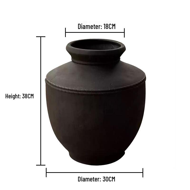 Antique Wabi-Sabi Style Japanese Zen Floor Vase