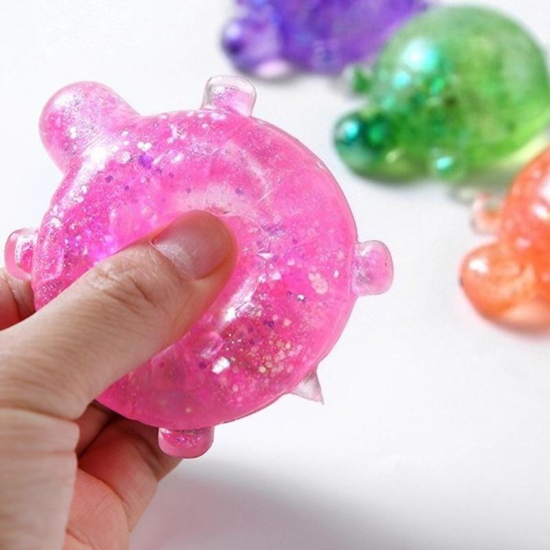 Squishy Turtle Fidget Toy Glitter Turtle Squeeze Toy Small Cute Animal Anti Stress Fidget Splat Decompressions Vent Squeeze Toy