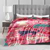 Colorful Cats and Butterflies Flannel blanket for bedroom, living room, sofa, and nap