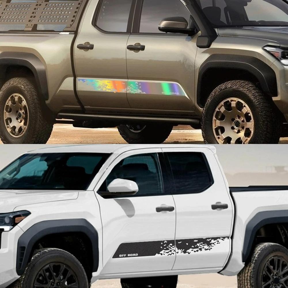197x22cm 2PCS OFF RAOD Sport Stripes Car Body Door Side Decor Sticker For-Toyota TACOMA TRD PRO Racing Accessories Vinyl Decals