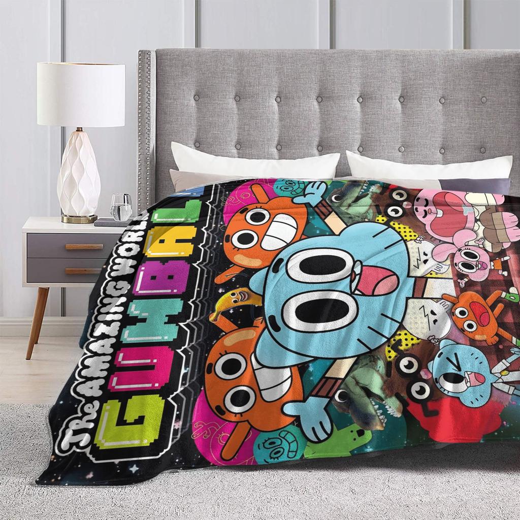 The Amazing World Of Gumballs Blanket  Picnic Flannel Throw Blanket For Couch Bed Warm Soft Design Quality Bedspread Gift Idea