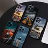 A-Airplane  Phone Case For iPhone 17 16 15 14 13 12 Max Plus Silicone Black Cover