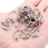 20 Stück 14G 16G Edelstahl Circular Barbells Hufeisen Lippenring Augenbraue Nasenpiercing Schmuck für Damen Herren Körperpiercing 6-16mm