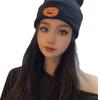 New autumn and winter Halloween pumpkin little devil embroidered knitted hat for men and women, warm beanie hat for students