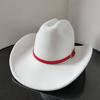 New White Western Cowboy Hat For Men And Women Jazz Cowboy Hat Color Belt Accessories Panama Sombrero Hombre Hat