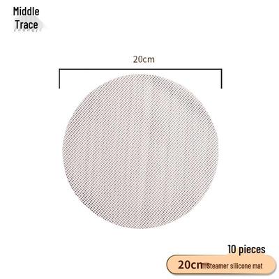 Food-Grade Silicone Steamer Liner - Round, 20cm (10 Pcs)