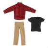 1/12 Male Figure Doll Clothes Full Suit Casual Fashion Pants Shirt Short T Mini for 6