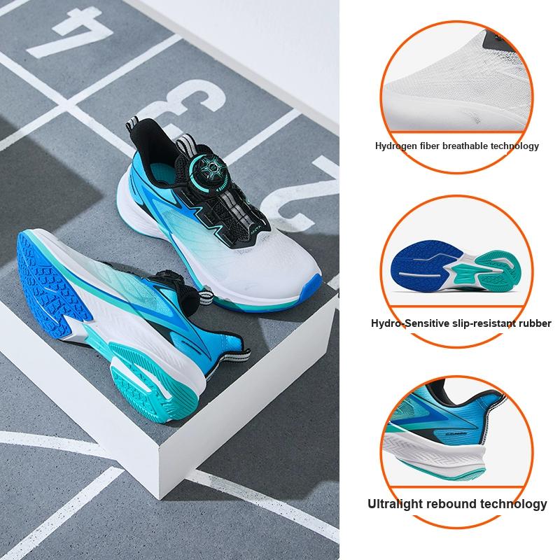 Anta Atmungsaktive Leichte Low-Top Kinder Laufschuhe Kinder Sneaker Weiß Blau 312425509-4