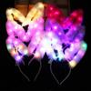 LED Light Rabbit Ear Hairband Realistic Luminous Bunny Headband Glowing Plush Headband Party