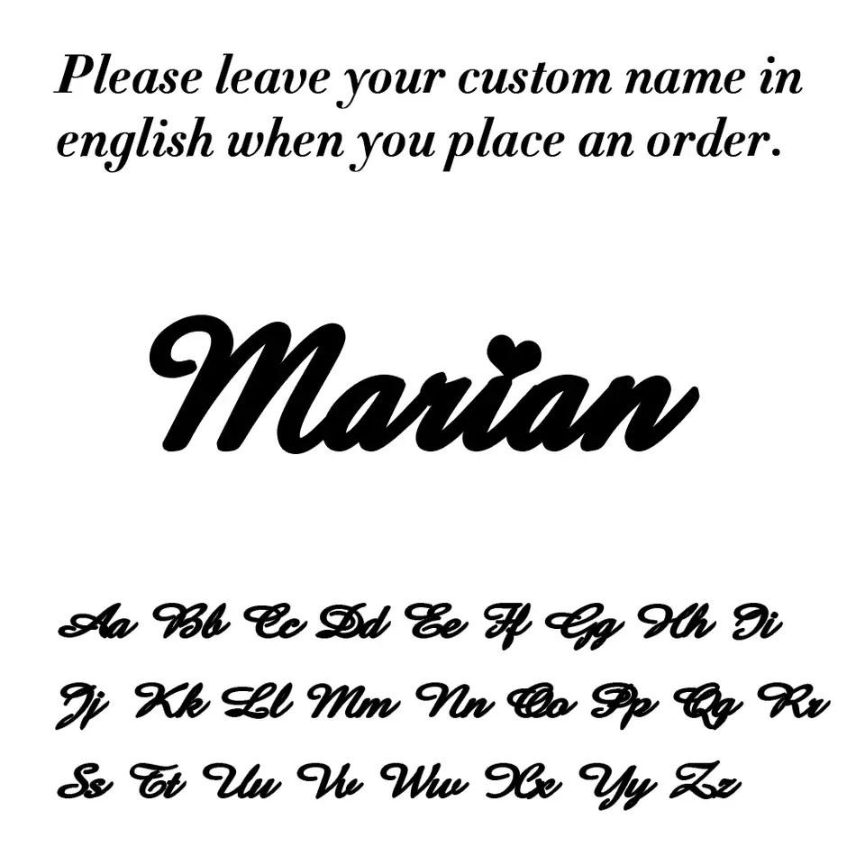Cooltime Custom Necklace Woman Stainless Steel Personalized Gold Color Chain Letter Necklace Jewelry Birthday's Day Gift