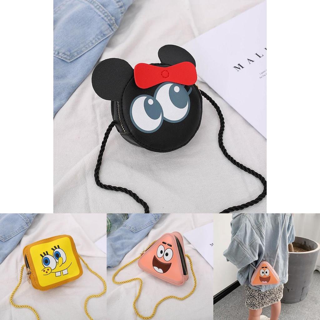 Niedliche Sponge Bob Pikachu Umhängetasche für Kleinkinder Leicht und wasserdicht