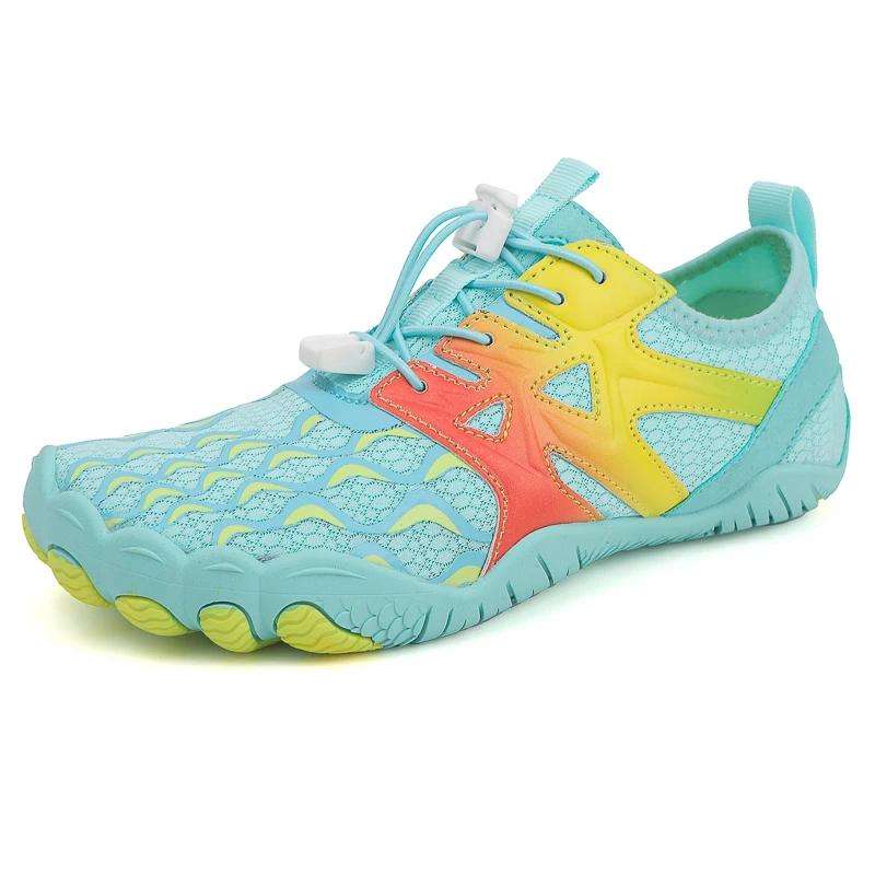 Water Shoes Men Women Colorful Quick Dry Non-Slip Five Finger Shoes Outdoor Wading Swimming Barefoot Aqua Shoes Summer Sneakers