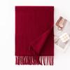 Autumn and Winter New Solid Color Scarf for Women Versatile Neck Scarf Thickened Warm Shawl Simple Tassel