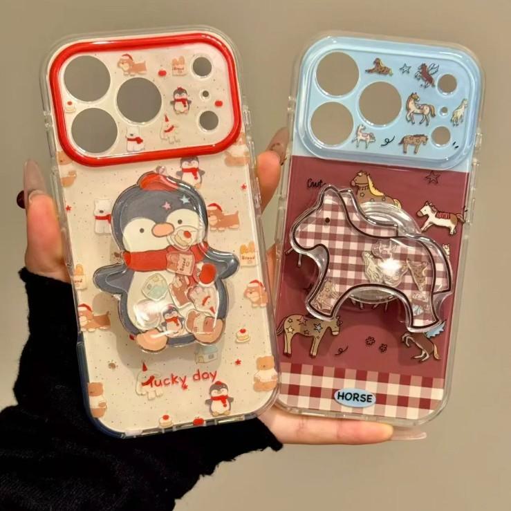 Cute dessert penguin pony rocking music for iphone17pro apple 16 new 15 mobile phone case