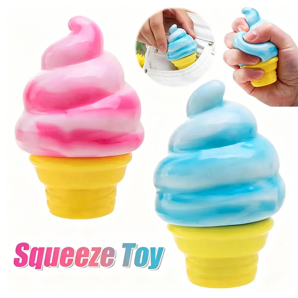 Eiscreme-Quetschspielzeug, Eiswaffel-Quetschspielzeug, Osterkorb-Füller, Gastgeschenke, Sommer-Stressabbau