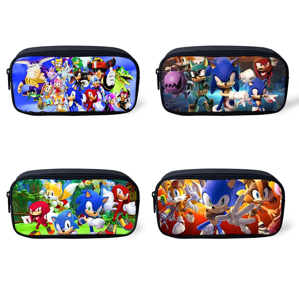 Anime Pen Bag Large Capacity Cartoon Pattern Pencil Case Kids Pencil Pouch for Student or Holiday Gift