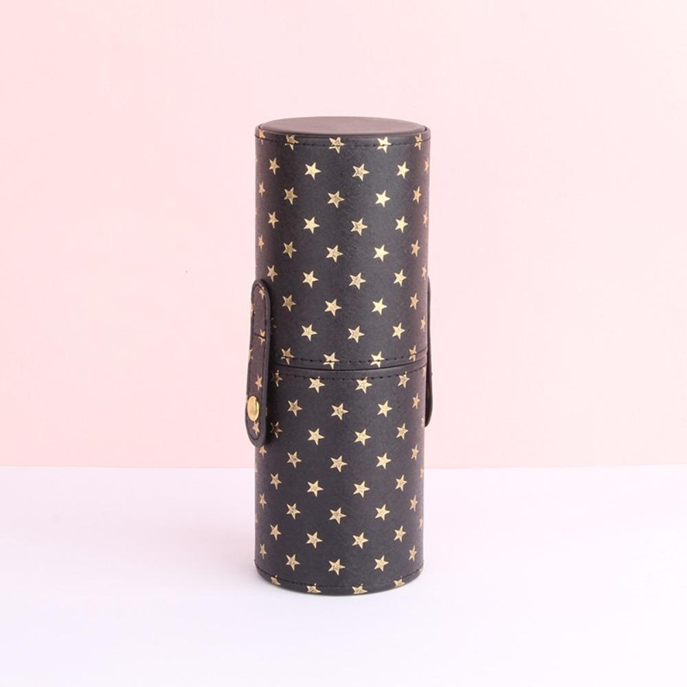 

Dustproof Storage Box Waterproof Cosmetic Bag Portable Makeup Brush Cylinder Travel чёрный