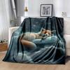 1pc Fox Printing Lightweight Flannel Blanket, Comfortable and Warm Blanket, for Camping Sofa Bed and Couch Office, In All Seasons
