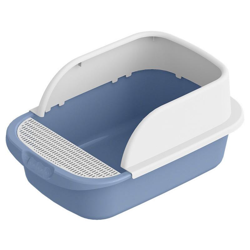 

Коробка для котячого туалету Портативний лоток для домашніх тварин Знімний Напівзакритий Лоток для котячого туалету Горщик Туалет для кролика Середній Великий Кіт Дрібні тварини S 42x30x13cm синій