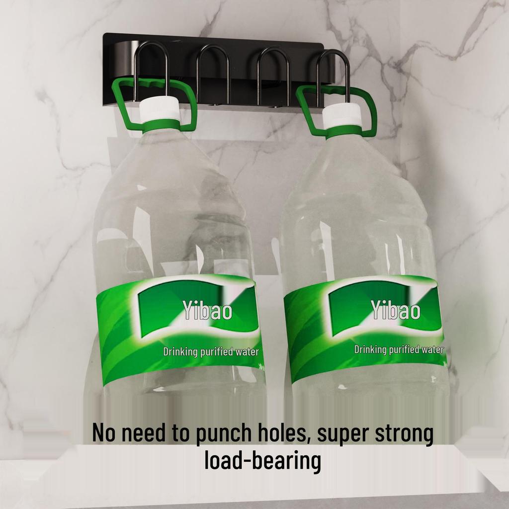 No-Punch Wall-Mounted Toothbrush and Cup Holder for Bathroom