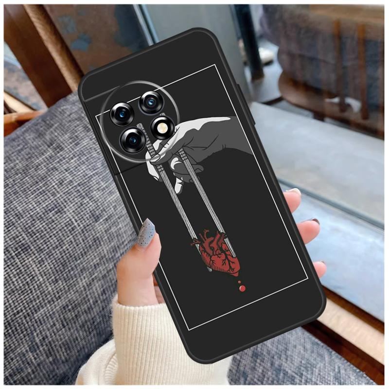 

Black Aesthetic Skeleton Digital Case For OnePlus 13 12 11 10 9 Pro 13R 13s 12R 10T 8T Nord CE 5 2 3 4 Lite N10 N20 N30 Coque OnePlus Nord 4