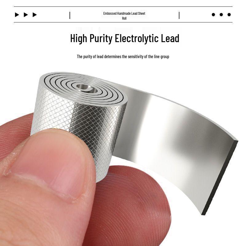 Thickened Handmade Embossed Lead Sheet Roll - Anti-Explosion Lead Sinker for Competitive Fishing