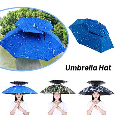Tragbarer Regen-Schirmhut Faltbarer Outdoor-Sonnenschutz UV-Hände Schirme Wasserdichte Kappen Schützen M8U7