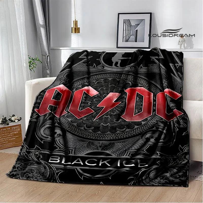 Rocková kapela AC/DC retro potištěná deka Flange hřejivá deka piknikové deky cubre cama throw deka podšívka do postele dárek k narozeninám