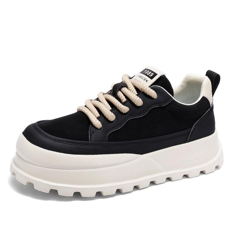 

Men s low-top platform sports leisure fashion niche spring and autumn new trend lace-up youth tide shoes one piece 2025 39