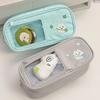 Canvas Cat Pen Case With Clear Window For Students And Office Supplies