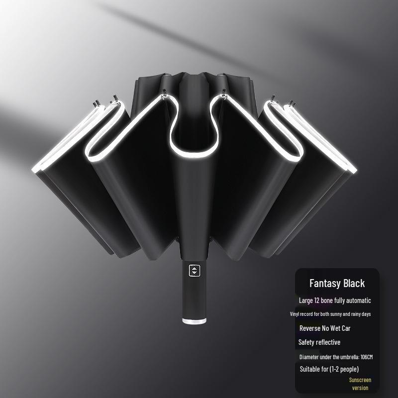 Automatic Large Folding Umbrella for Men & Women, Dual-Use for Sun and Rain, UV Protection
