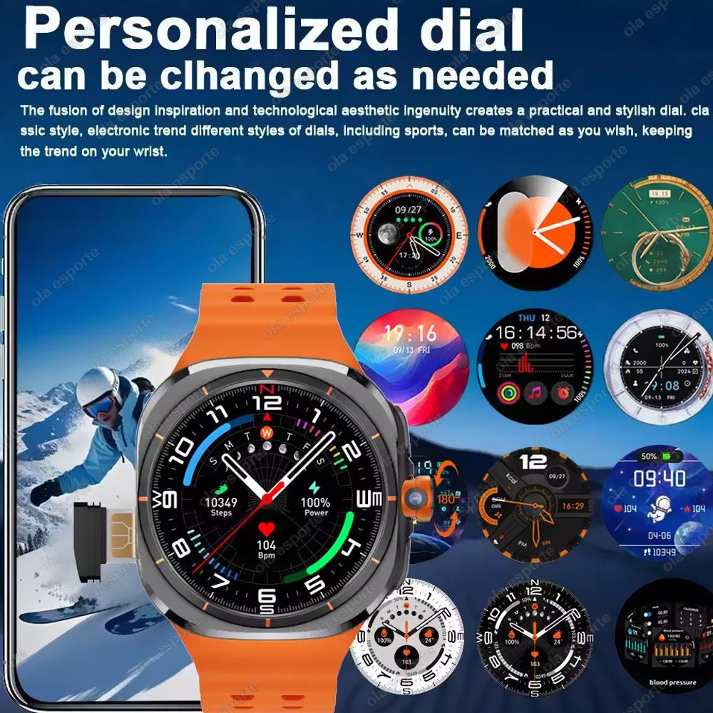 U8 Ultra IOS Android 9.0 Smart Watch Men 4G 5G SIM Card WiFi NFC GPS Compass 32GB Smartwatch Rotating Camera Sport Watch 7 Ultra