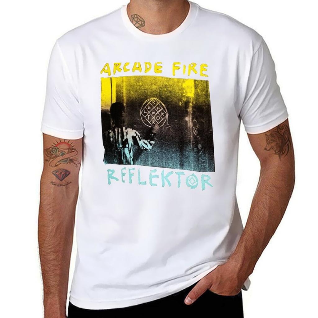Arcade Fire The Reflektor Tshirt Large Size Loose Casual Tee Tshirt