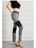 2025 Women's High Waist Slim Jeans with Elasticity, European & American Style, Plus Size, Frayed Hem, Patchwork